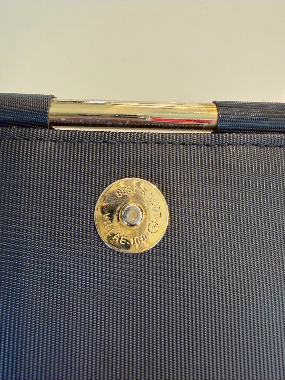 VINTAGE Nima Black Crossbody Bag with Gold Panther Accent - Picture 6 of 11